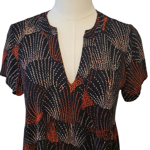 Maeve by Anthropologie Brown Print Dress Size Small - Picture 3 of 6